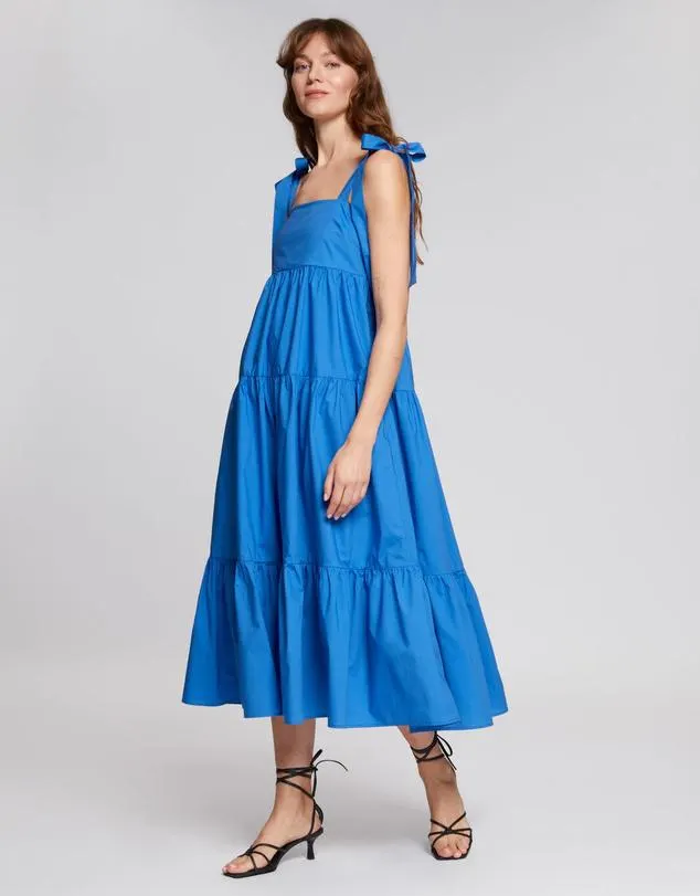 Tiered Babydoll Midi Dress