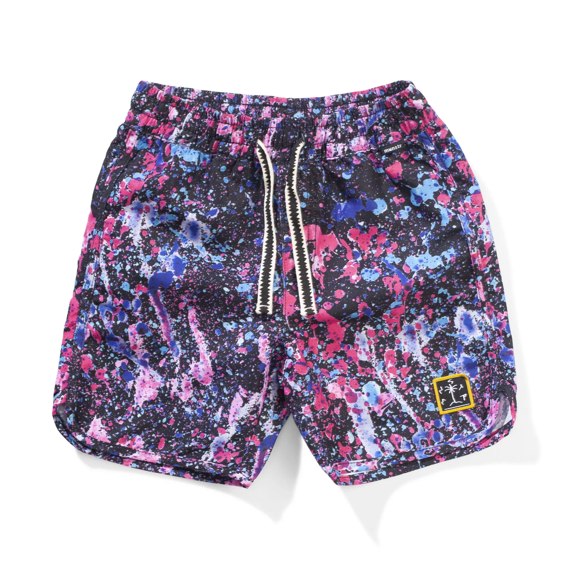 MUNSTER Crazy Kid Board Shorts Black Splatter