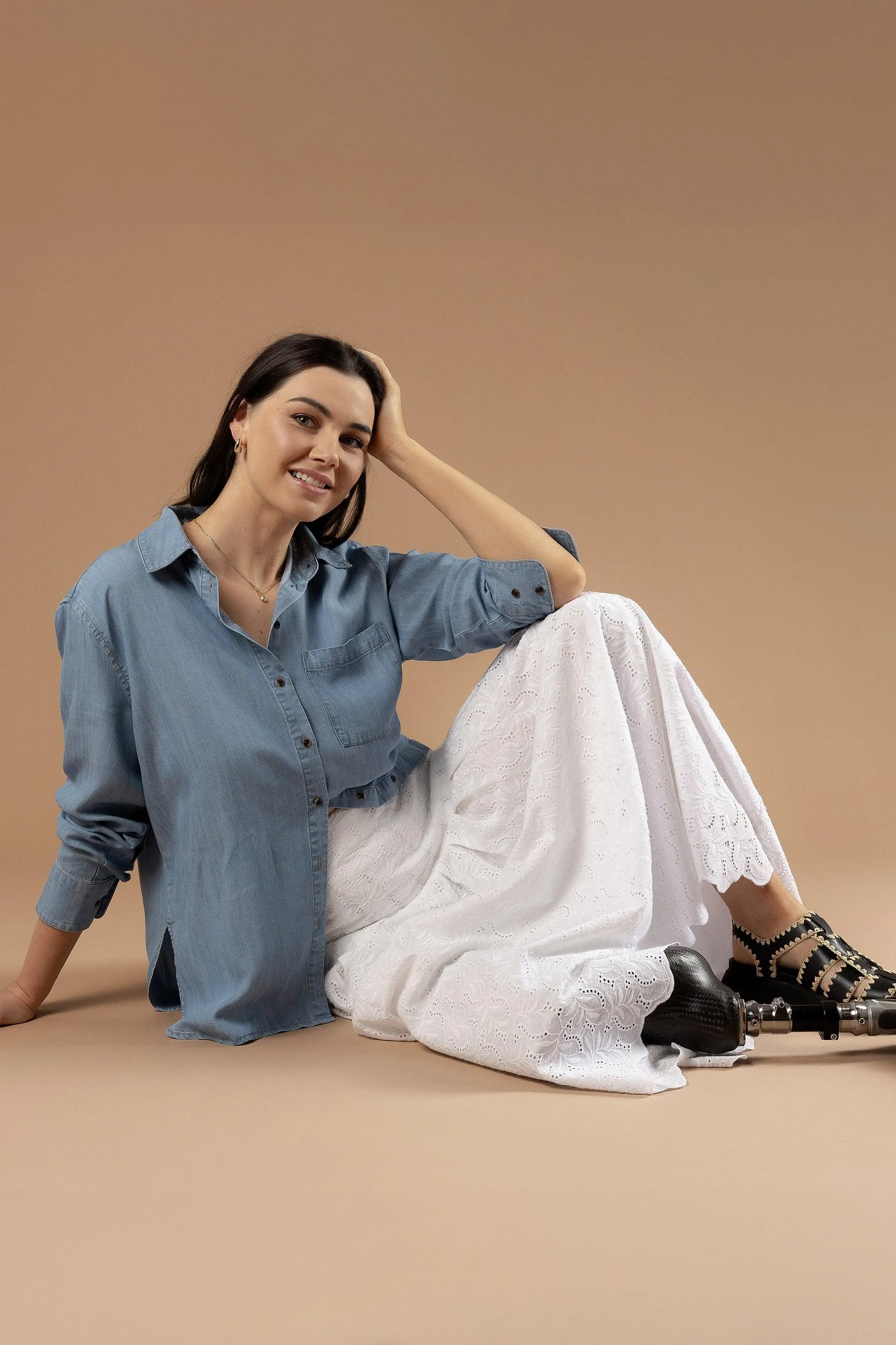 The Drop Waist Broderie Skirt