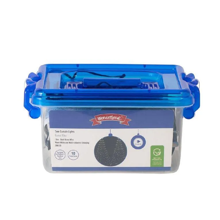 Wonderland Plug In Christmas Tree Curtain Lights