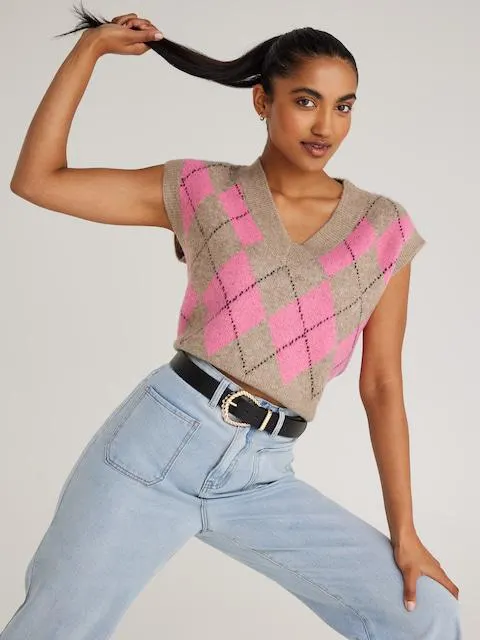 Elle Woods Argyle Vest