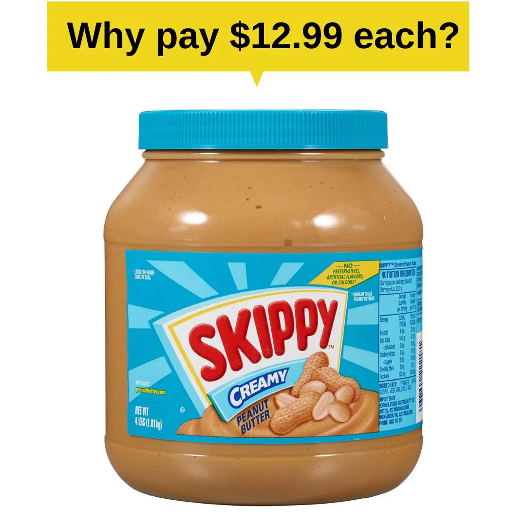Skippy Creamy Peanut Butter 1.81kg