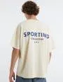 Sporting Collective Box Fit T Shirt in Off White