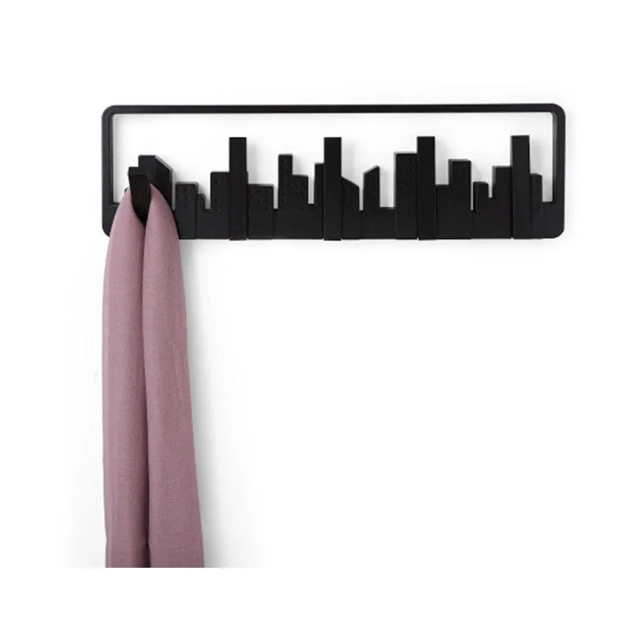 Umbra Skyline 5 Wall Mounted Hooks Black