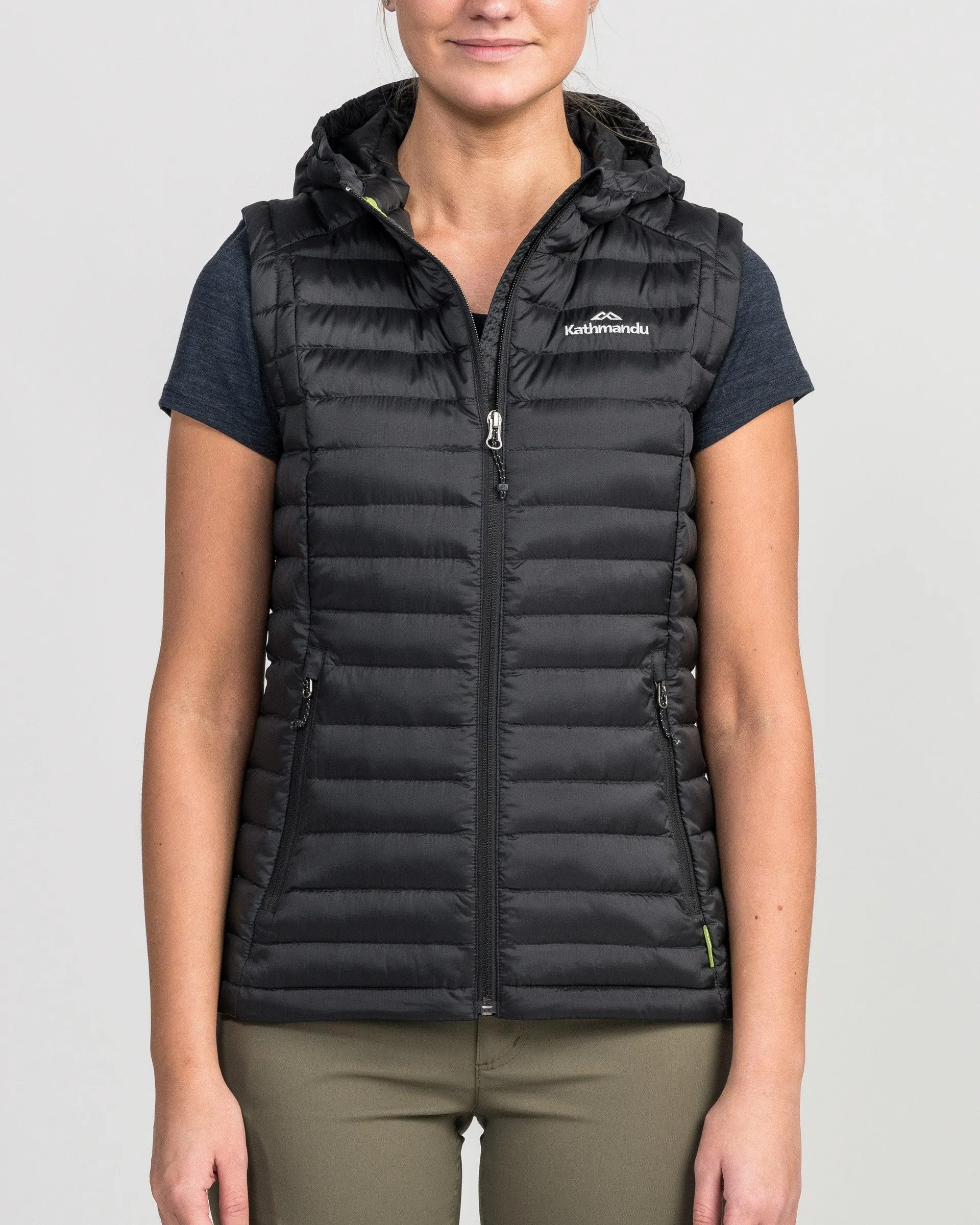 Women's Heli Hooded Down Vest - Black