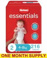 Huggies Essentials Nappies Bulk - Infant