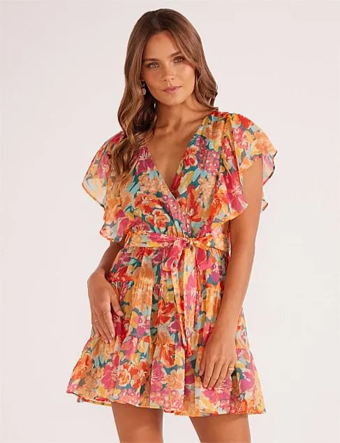 VALLA FLUTTER MINI DRESS