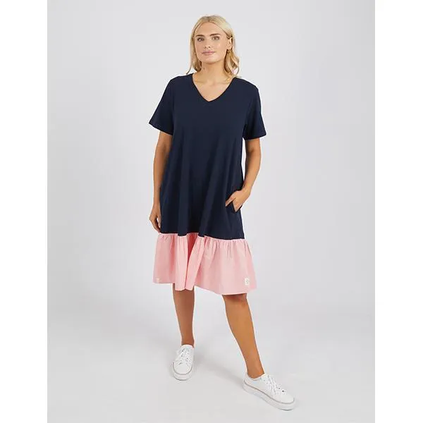 Elle V Neck Dress Pink