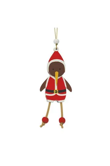 DQ & Co. Decoration Wobbly Wooden Santa Kiwi