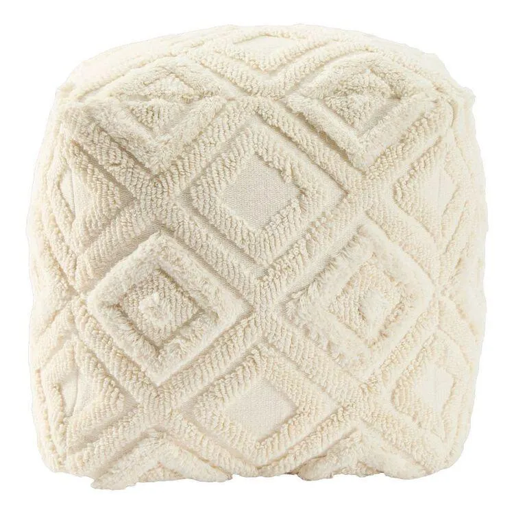 KOO Navajoa Ottoman Cover Natural 38 x 38 x 38 cm