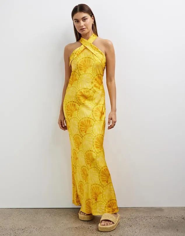 Isla Cross Front Maxi Dress