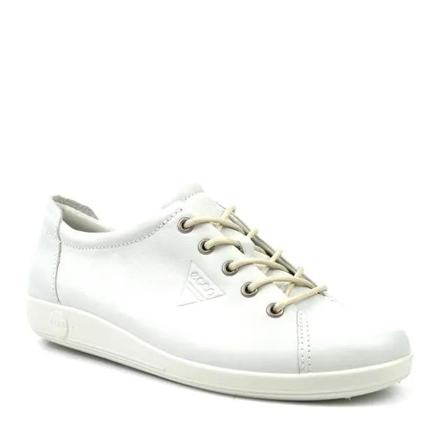 Ecco Soft 2.0 White Feather Shoes