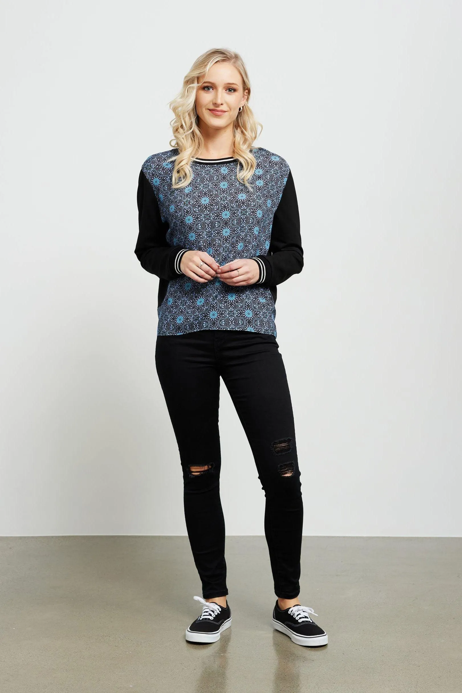 Smith Top | Mosaic/Black