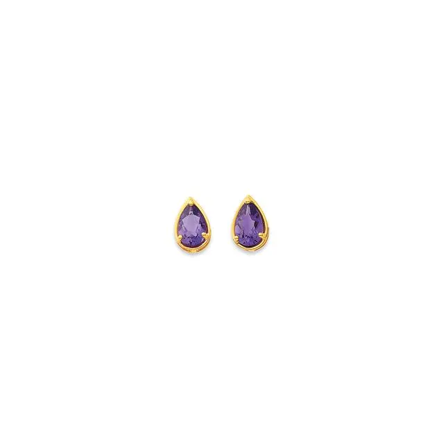9ct Amethyst Studs