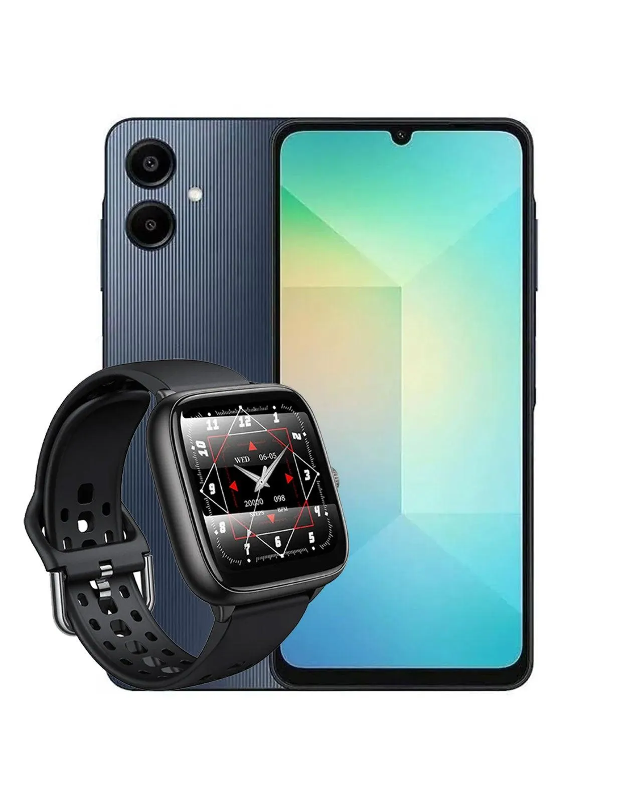 Samsung Galaxy A06 (2024) 4GB 64GB 4G Dual Sim (Brand New) + Hoco Smart Watch (Y36) (Bundle Deal)