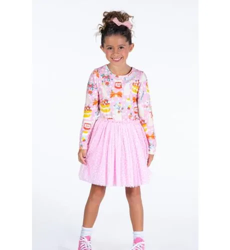 Rock Your Kid Party Time Pink L/S Circus Dress