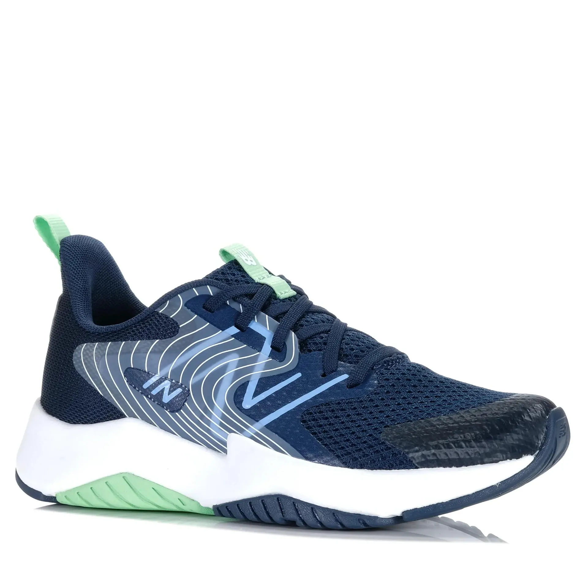 New Balance Youth Rave Run v2 Running Shoes Navy/Lime/White