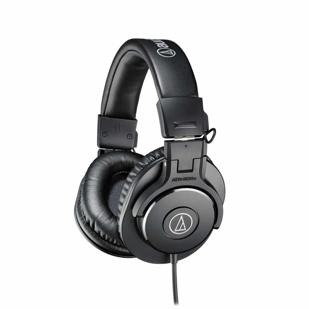 AUDIO TECHNICA ATHM30X - BLACK - CLOSED BACK DYNAMIC HEADPHONES