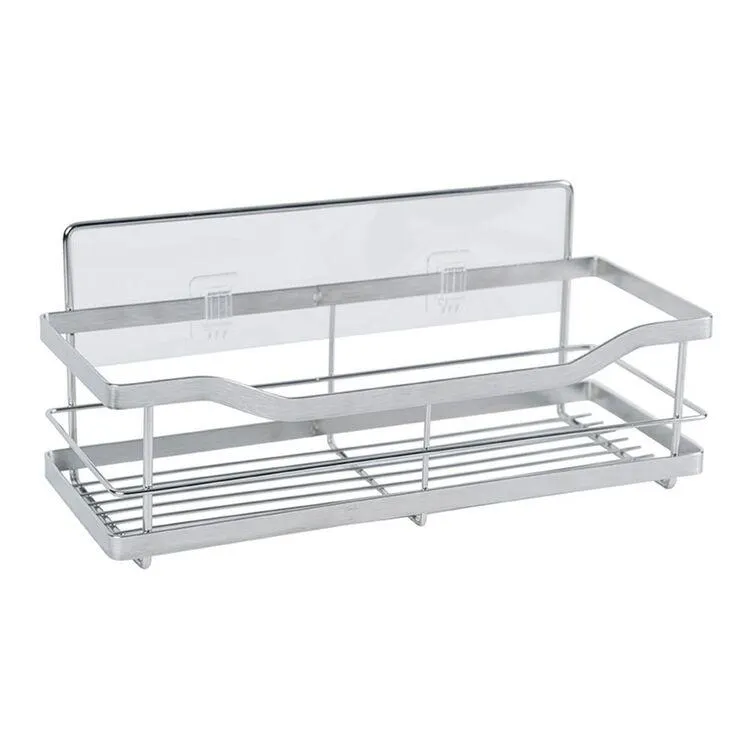 Naleon Long Shelf Peel & Stick Brushed Stainless Steel Chrome