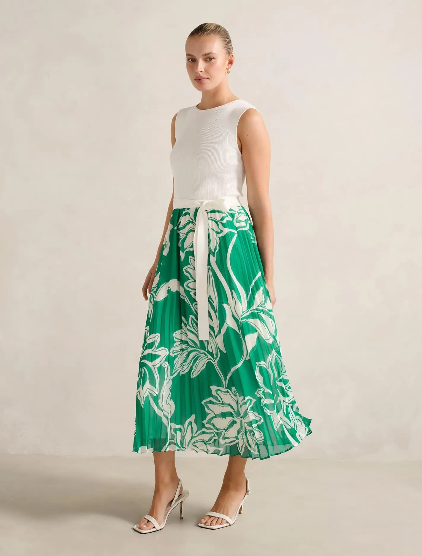 Mariah Boat-Neck Midi Dress