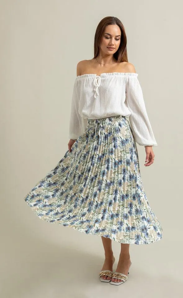 Printed Midi Skirt