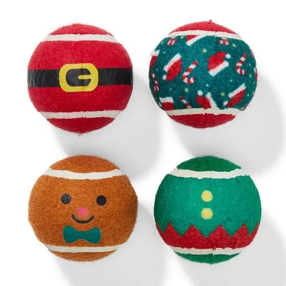 All Day Christmas Festive Fetch Balls 4pk