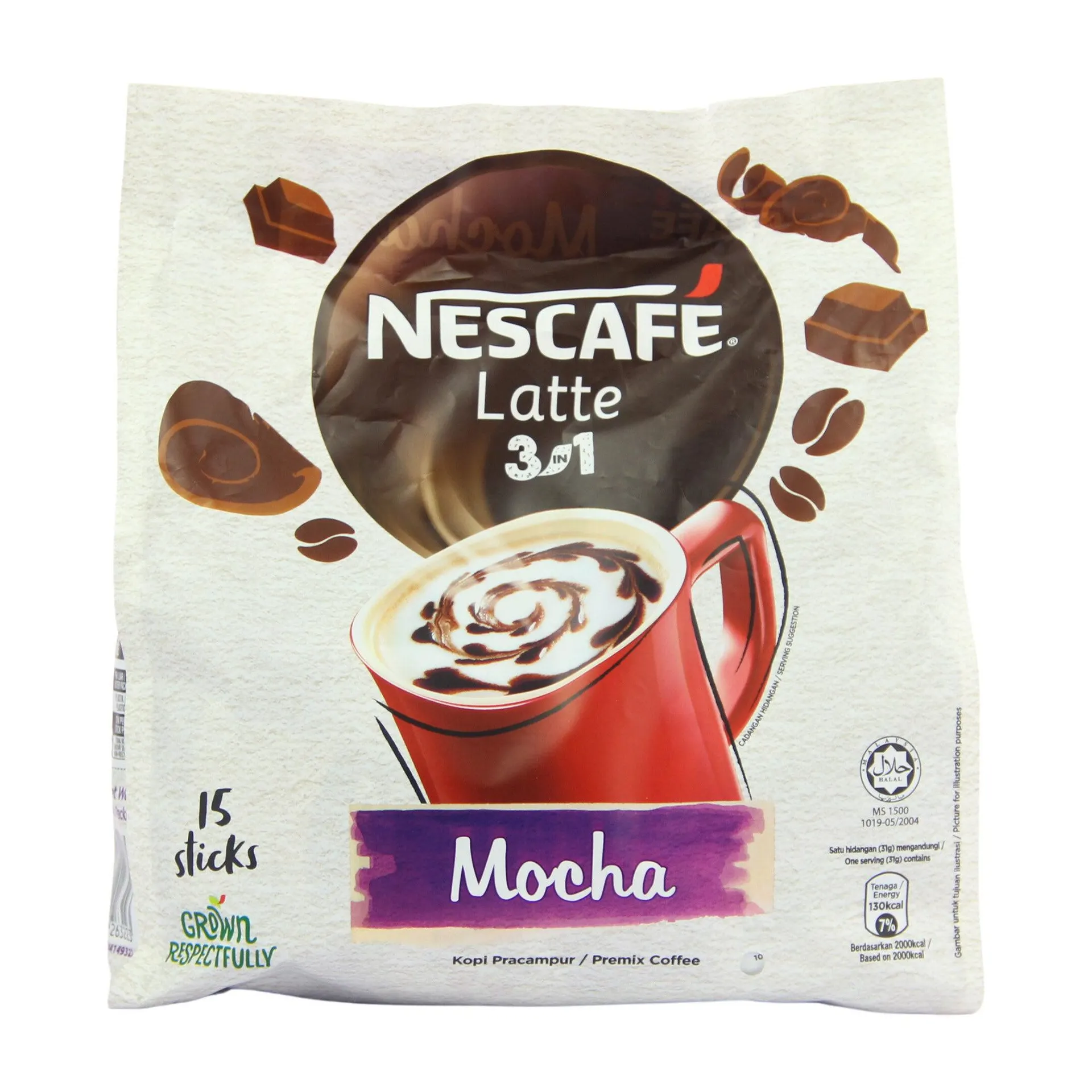 Nescafe 3in1 Latte Mocha 15pk