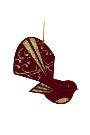 DQ Dec Flock Fantail Dk Red