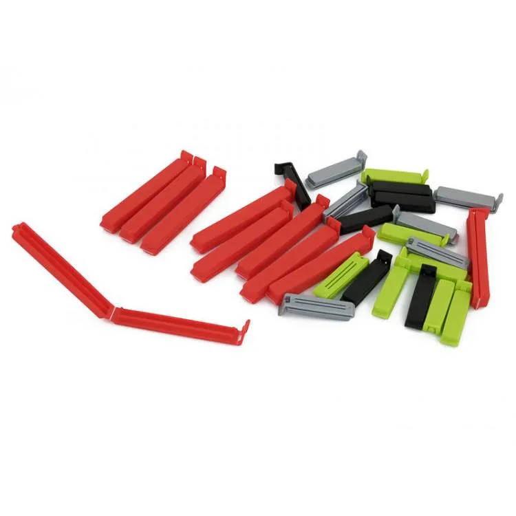 Assorted Coloured Bag Clips Twixit - Set of 28