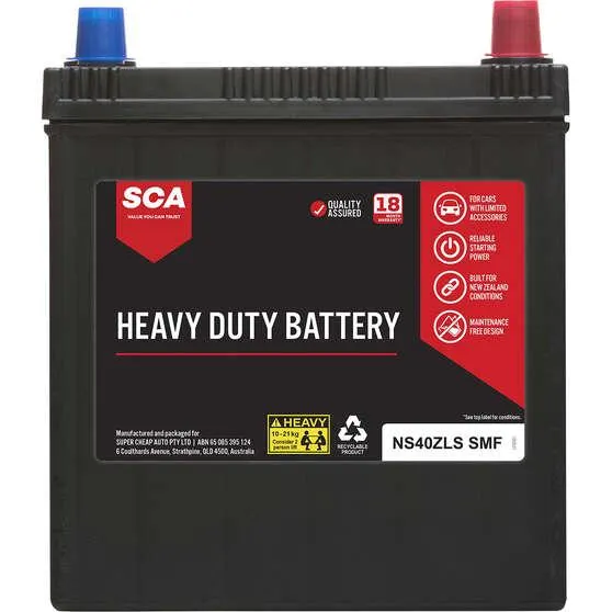 SCA Heavy Duty Car Battery NS40ZLS SMF