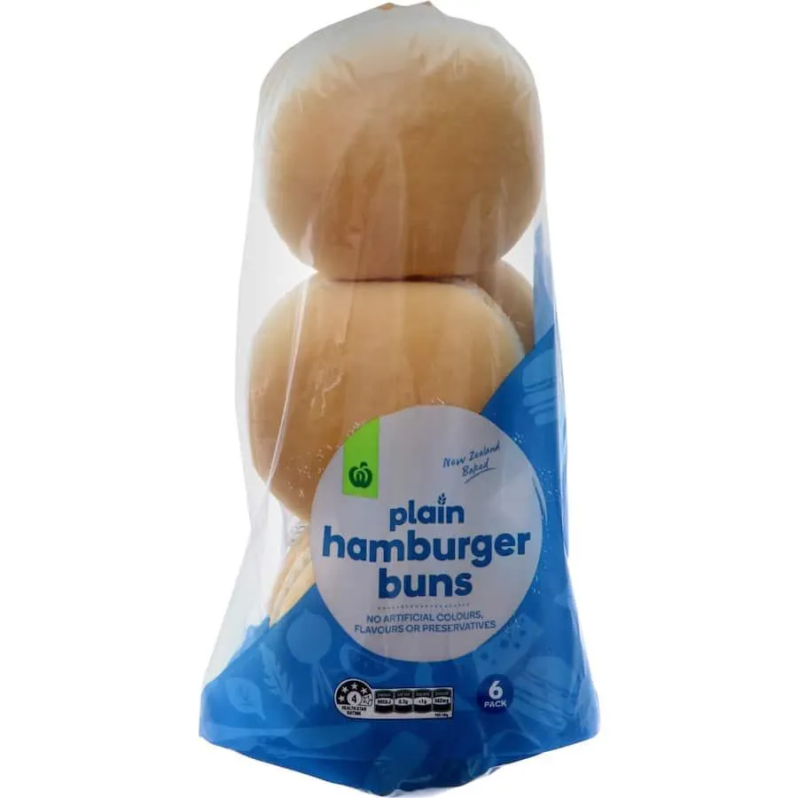 Countdown Burger Buns Plain