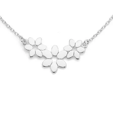 Sterling Silver Flower Necklet
