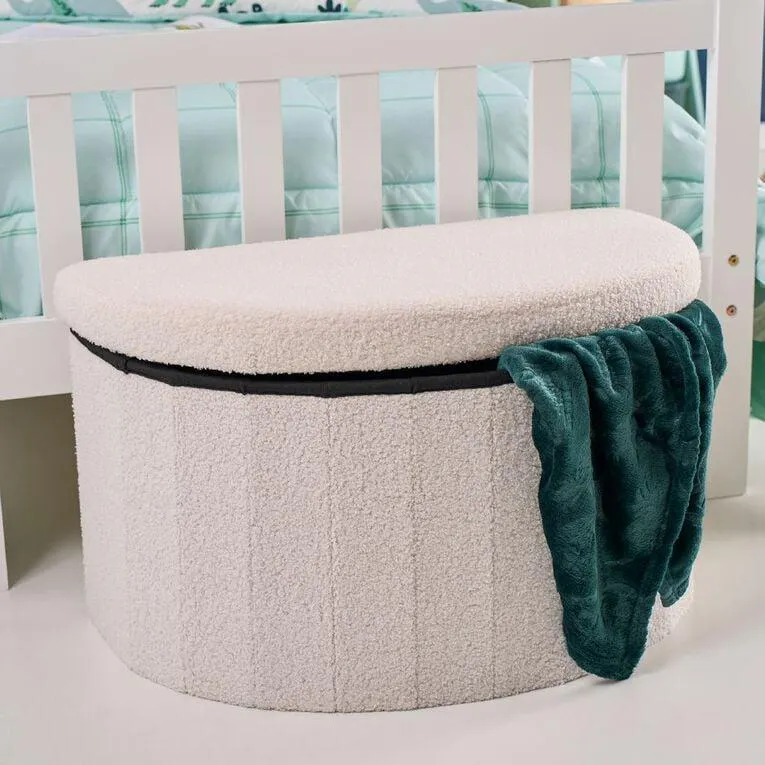 Living & Co Kids Boucle Storage Chest Cream