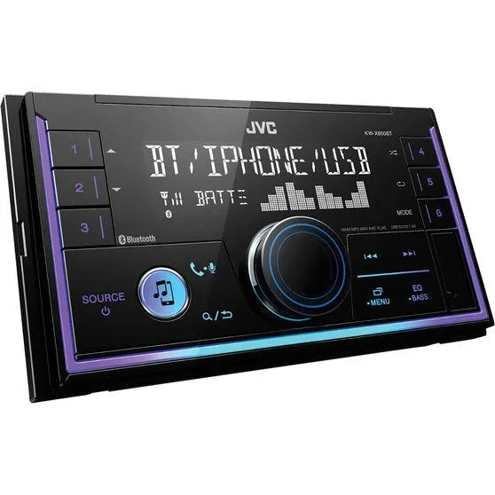 JVC KW-X850BT Dual DIN Mechless USB Bluetooth Receiver