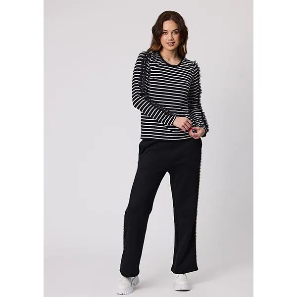 Pipa Ruffle Beaded Tee