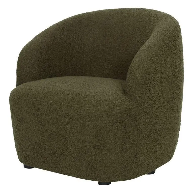Living & Co Ava Boucle Chair Green