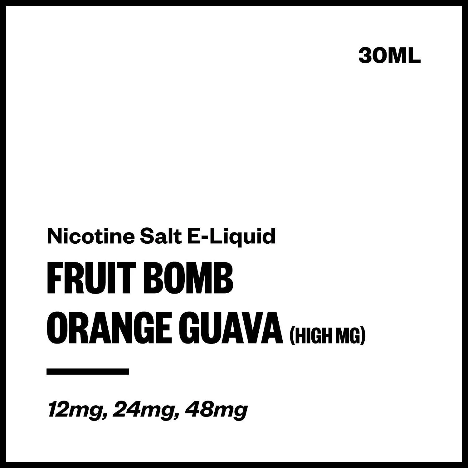 Fruit Bomb - Orange Guava (High MG Nic Salt E-Liquid 30ml)