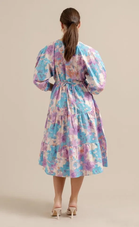 Cotton Poplin Panelled Midi Dress