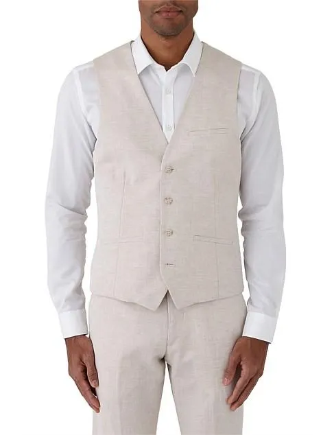 LINEN COTTON SLIM VEST