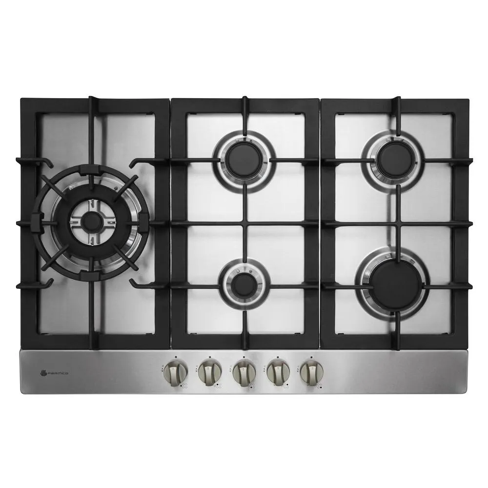 Parmco 77cm S/Steel 5 Burner Gas Cooktop