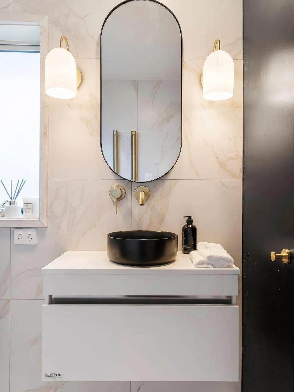 Edit Wall Light Opal Ribbed Glass Brass