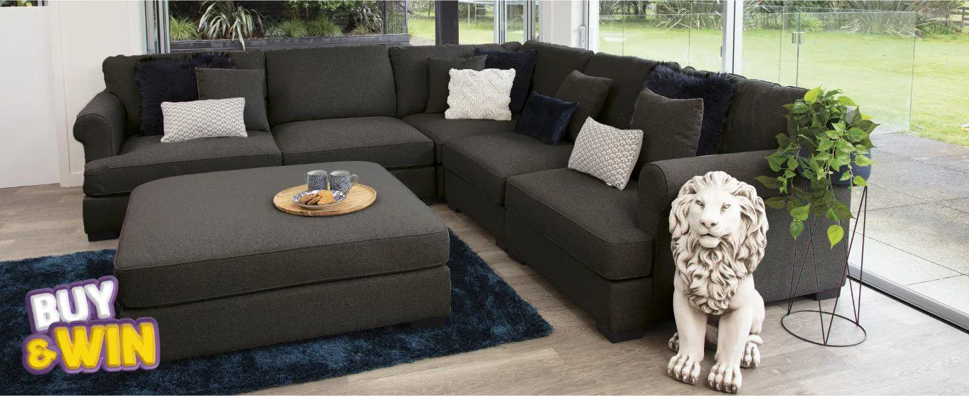 Brighton Corner suite with Ottoman - Midnight