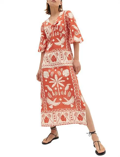 Estella Linen Midi Dress