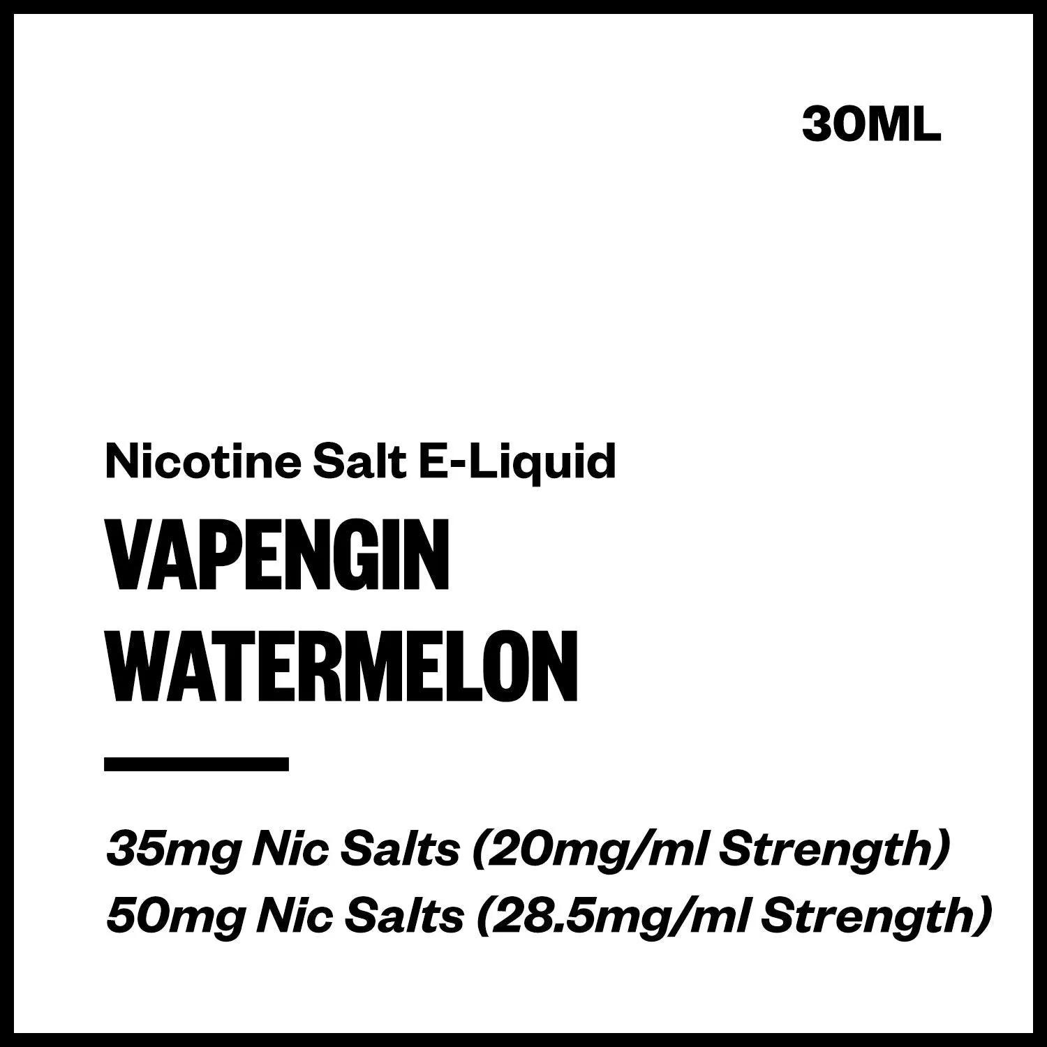 Vapengin - Watermelon (Nic Salt E-Liquid 30ml)