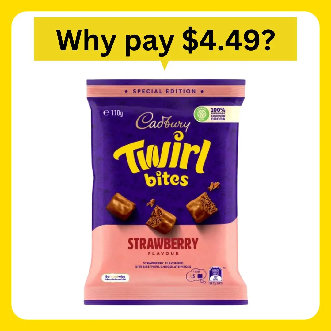 Cadbury Twirl Bites Strawberry Flavour 110g