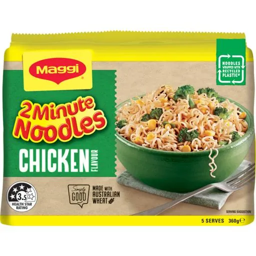 Maggi 2 Minute Noodles Chicken Flavour 5 Pack
