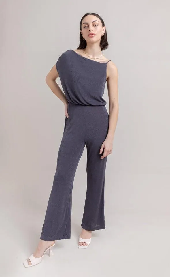 Metallic Jersey Jumpsuit
