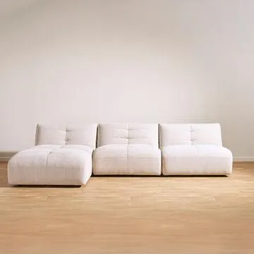 Weston 3-Seat & Ottoman Configuration - Natural