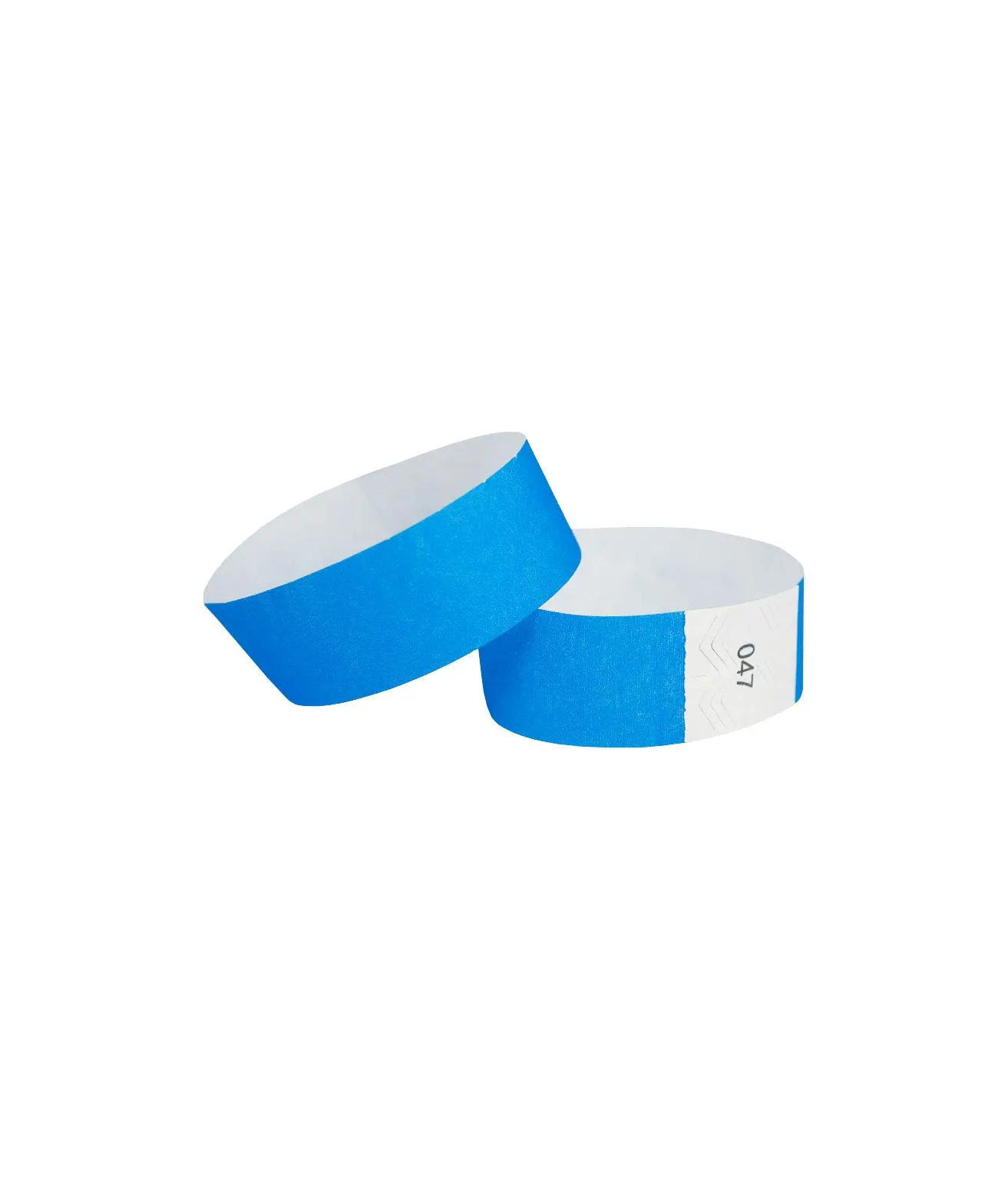 Neon Blue Tyvek Wristbands With Coding 50pc