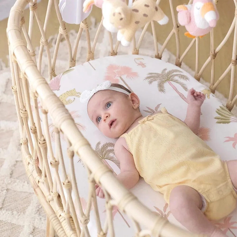 Lolli Living Tropical Mia Bassinet Fitted Sheet - 2 Pack